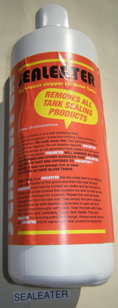 Petrol tank sealant remover : 1 litre : UK SALES ONLY - Use before sealing tank with Ethanol sealant