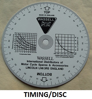 Timing disc : Camashaft and igntion timing - Plastic