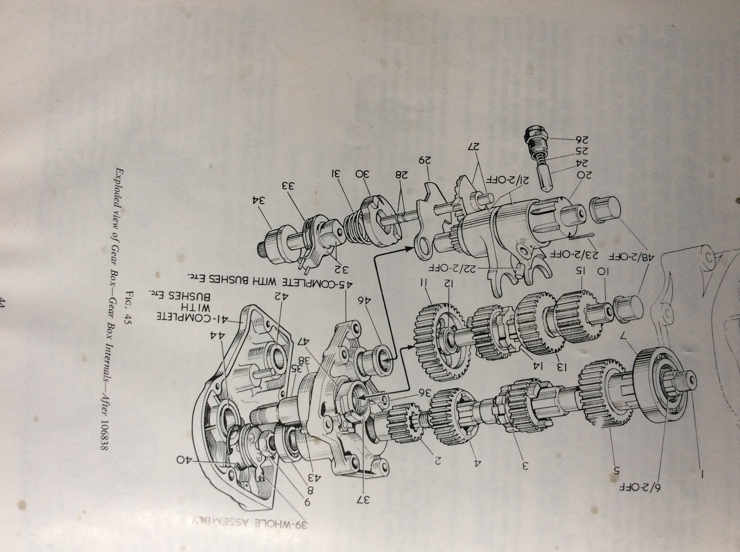 Gearbox exploded image