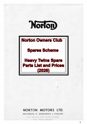 Spares List Cover