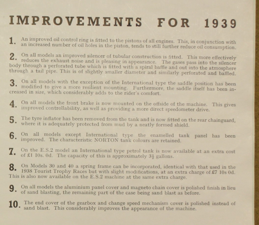 1939 Improvements