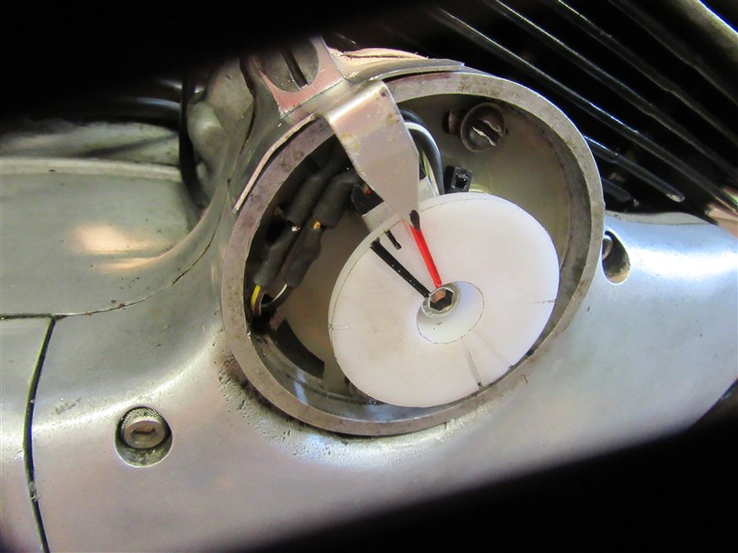rotor and pointer in situ