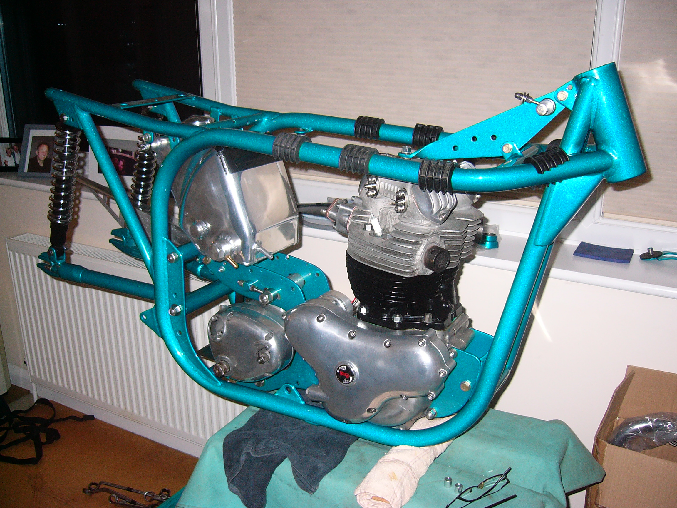 Engine and gearbox in