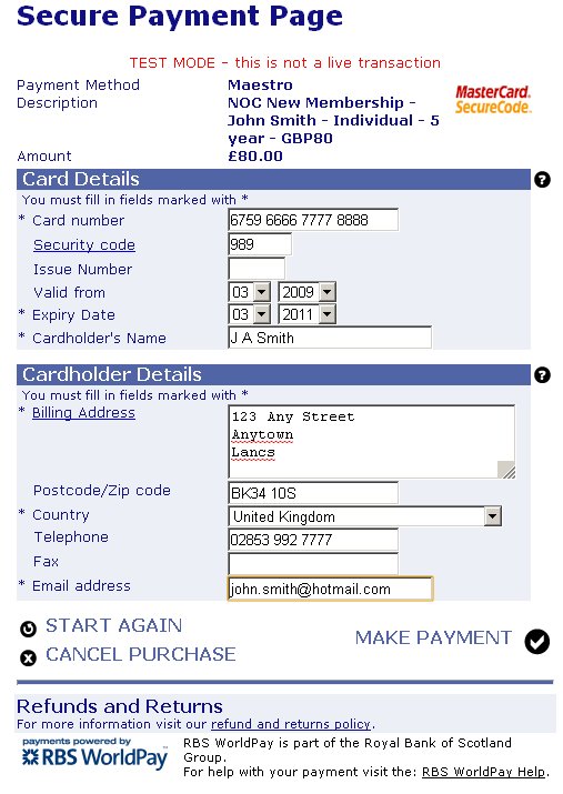 WorldPay Form 2