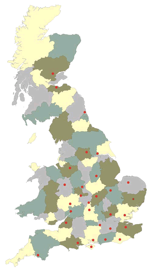 UK Map of NOC Branches
