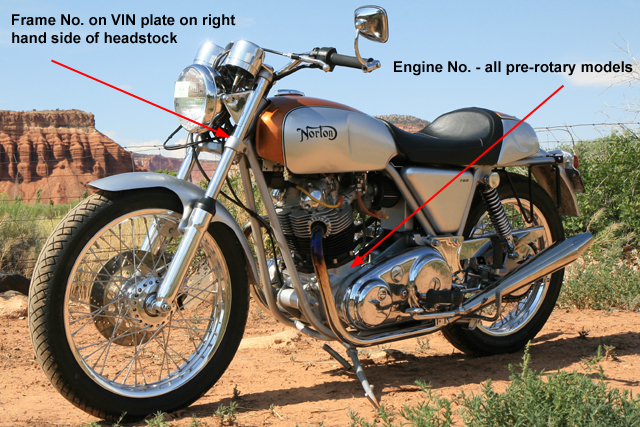 How to find the Engine and Frame Nos. on a Commando