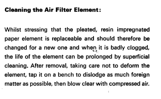 filter cleaning