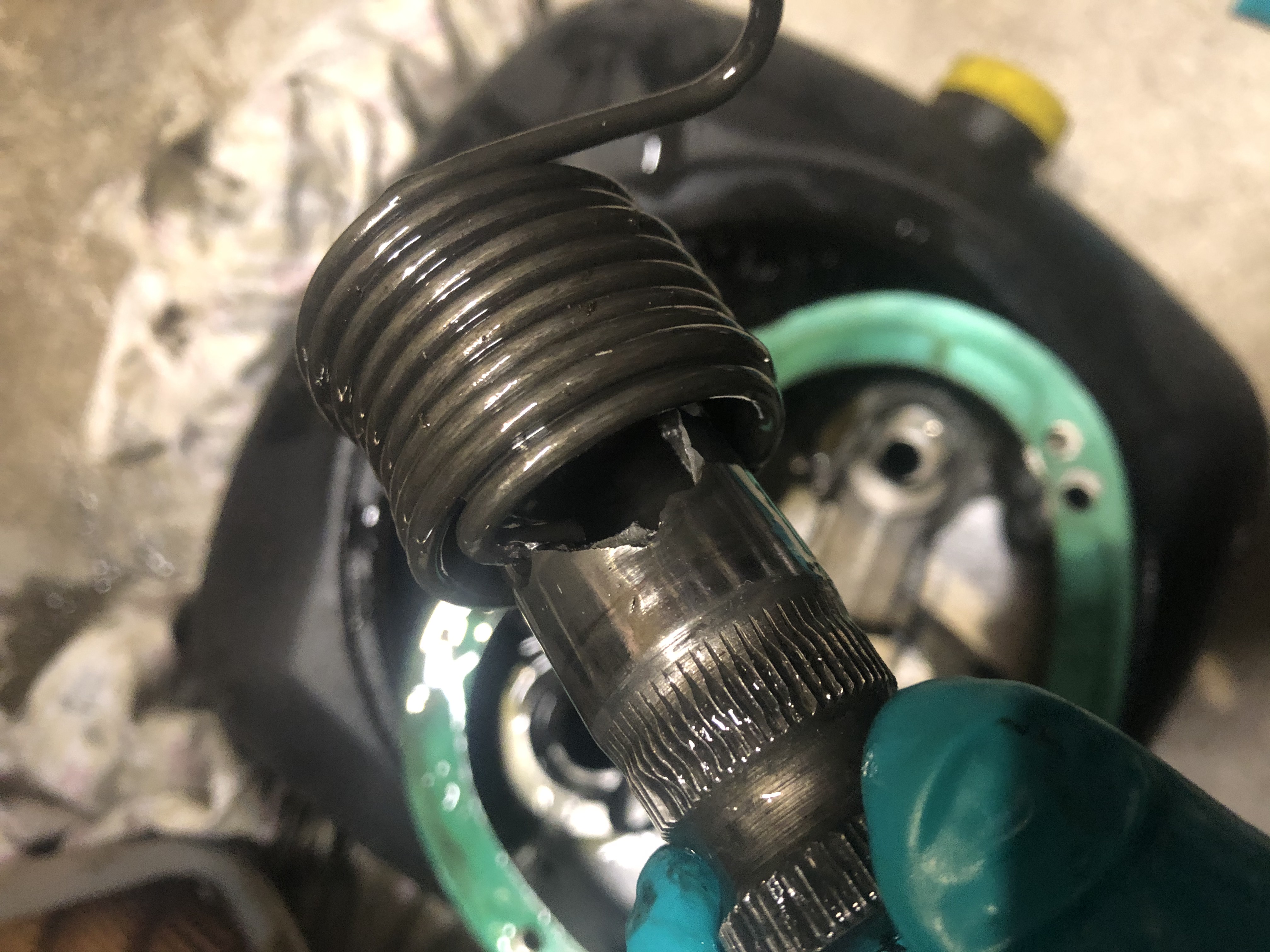 Failed kickstart shaft