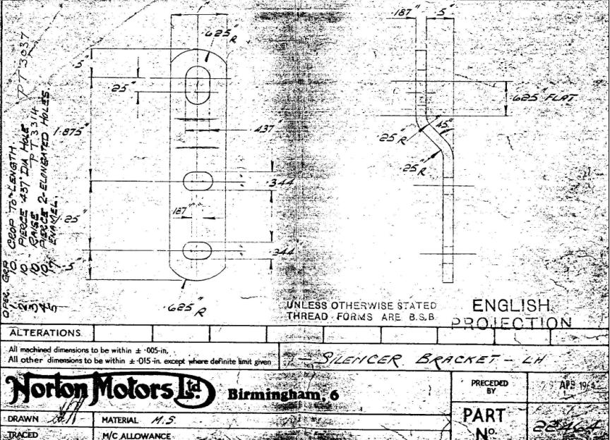 late silencer bracket 22464