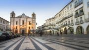 Praça do Giraldo, which is Évora’s main square, at the heart of its historic centre. The city is a Unesco World Heritage Site.